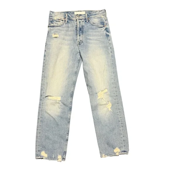Mother Superior The Tomcat The Confession Distressed Straight Leg Jeans 27 - Picture 2 of 8